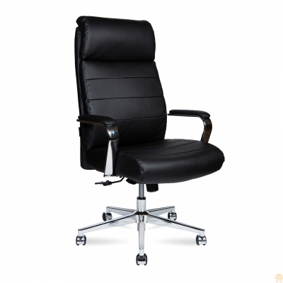 Кресло офисное Норден Atlant, черная экокожа